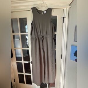 Serra XL Olive Taupe Sleeveless Wide Leg  Jumpsuit NWOT